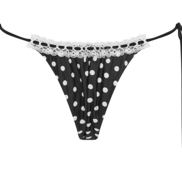 NWT With Jean Juni Bikini Bottom | Black / White Polka Dot XS - Picture 7 of 7